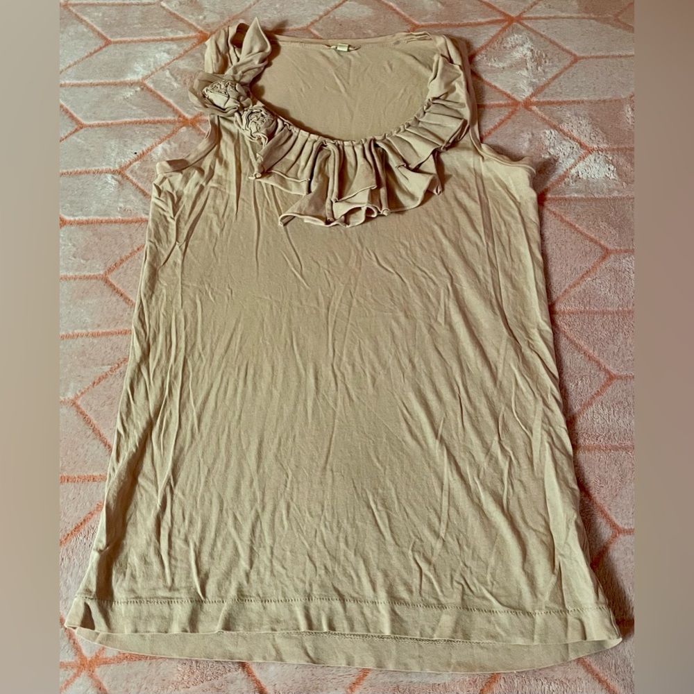 🍭 J. Crew Pale Pink Ruffled Sleeveless Tank Top 🍭